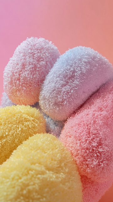 毛绒绒的彩色袜子