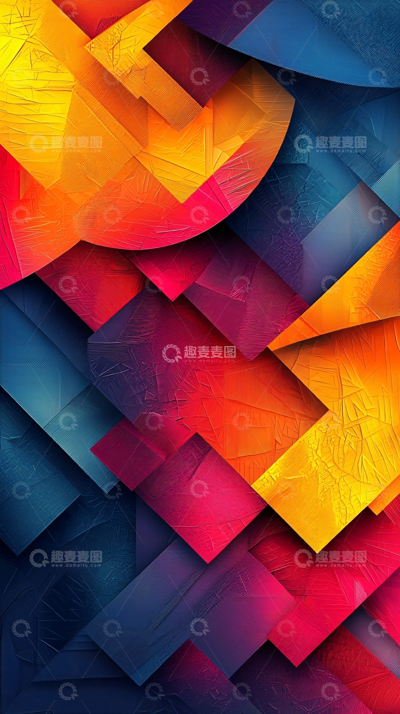 高清大图下载【趣麦麦图】彩色几何图案