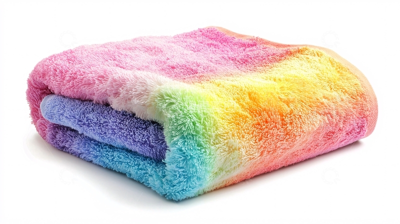 高清大图下载【趣麦麦图】彩虹毛巾