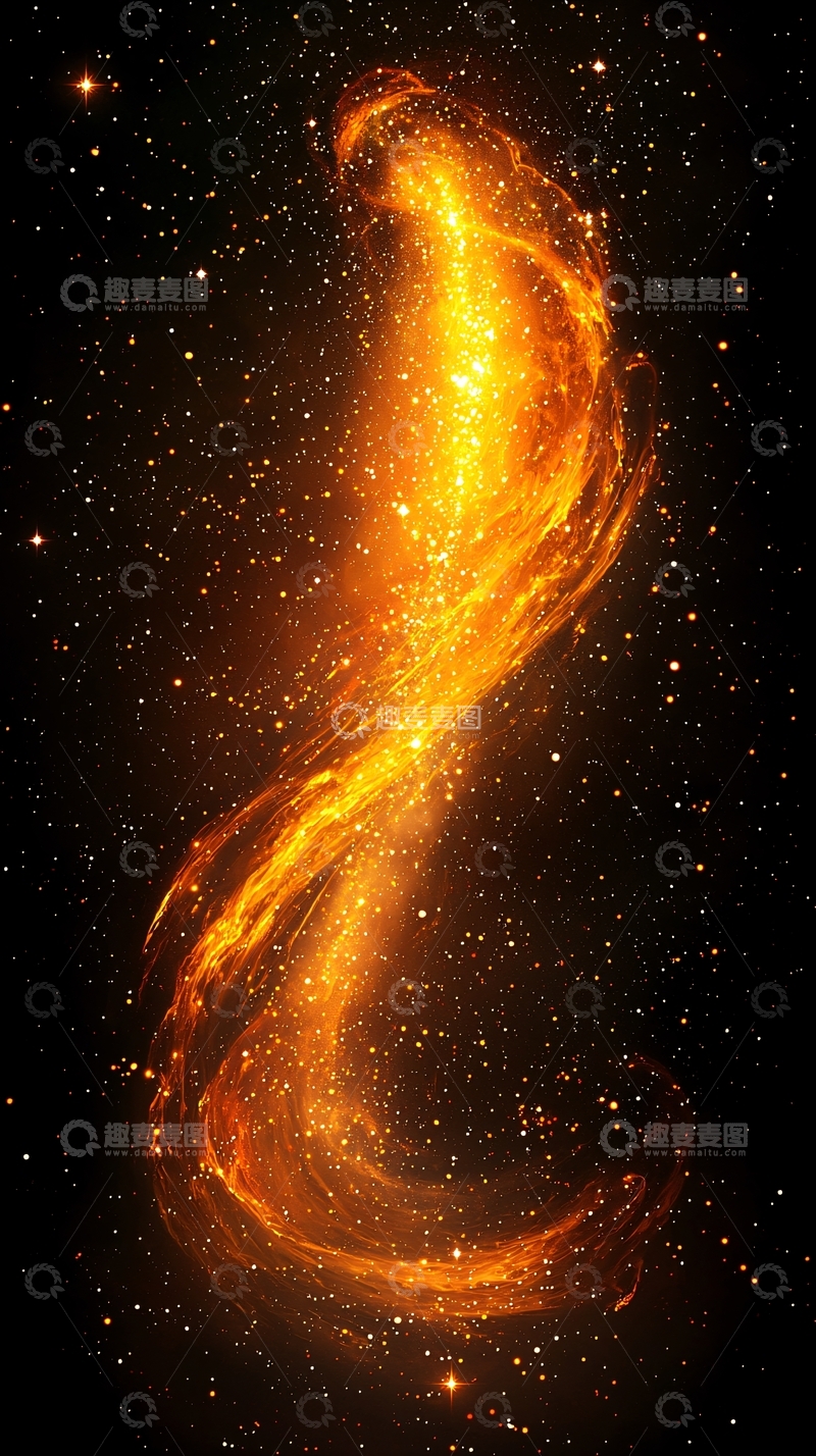 高清大图下载【趣麦麦图】金色火焰般的星云
