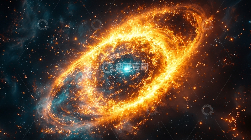 高清大图下载【趣麦麦图】火焰星系