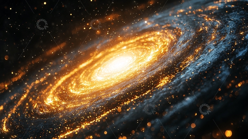 高清大图下载【趣麦麦图】螺旋星系中心耀眼光芒