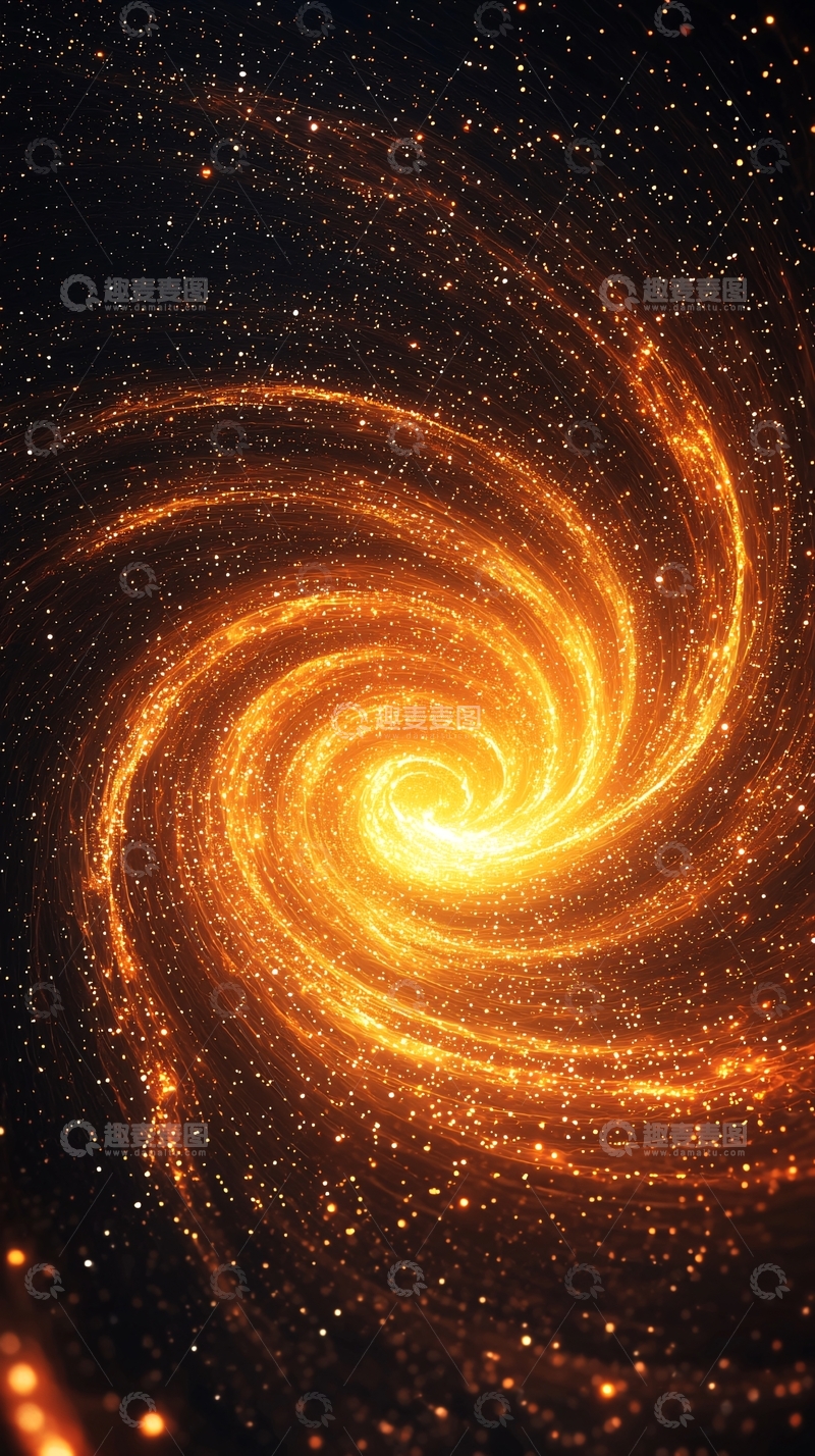 高清大图下载【趣麦麦图】金色螺旋星云