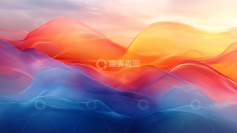 高清大图下载【趣麦麦图】抽象渐变流体背景