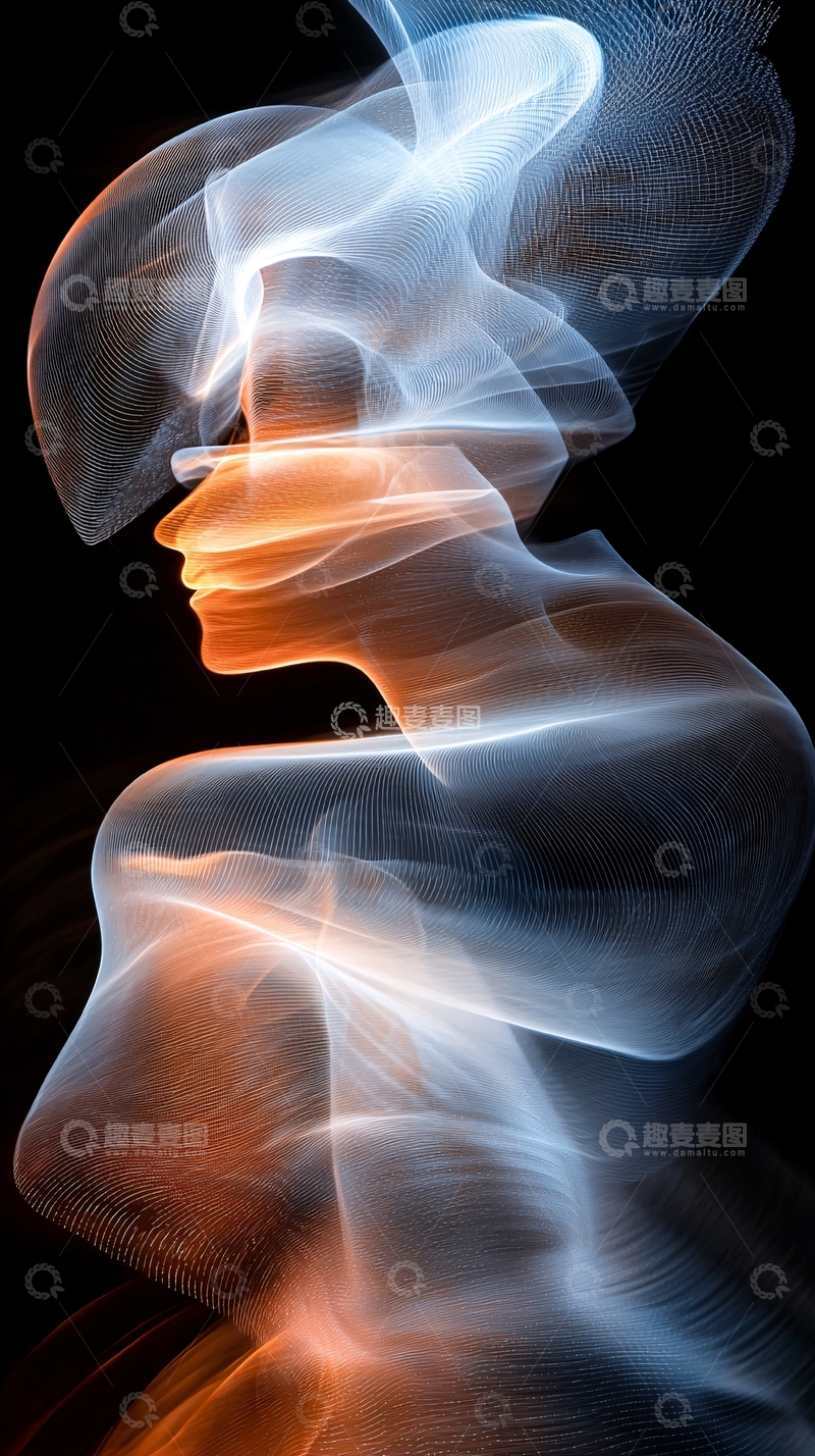 高清大图下载【趣麦麦图】光影人像剪影