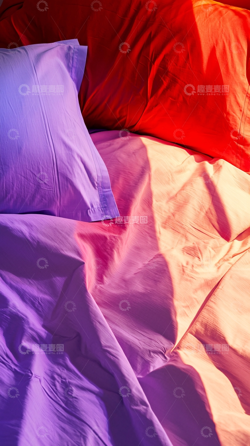 高清大图下载【趣麦麦图】彩虹渐变色床单