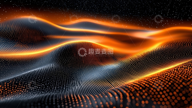 高清大图下载【趣麦麦图】波浪状金色光芒