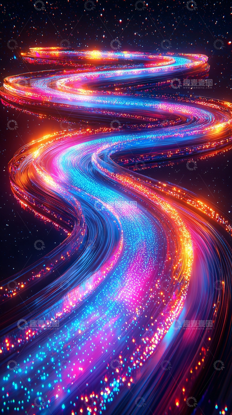 高清大图下载【趣麦麦图】光纤流动