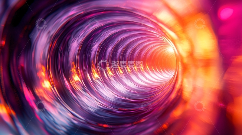 高清大图下载【趣麦麦图】色彩绚丽的螺旋通道