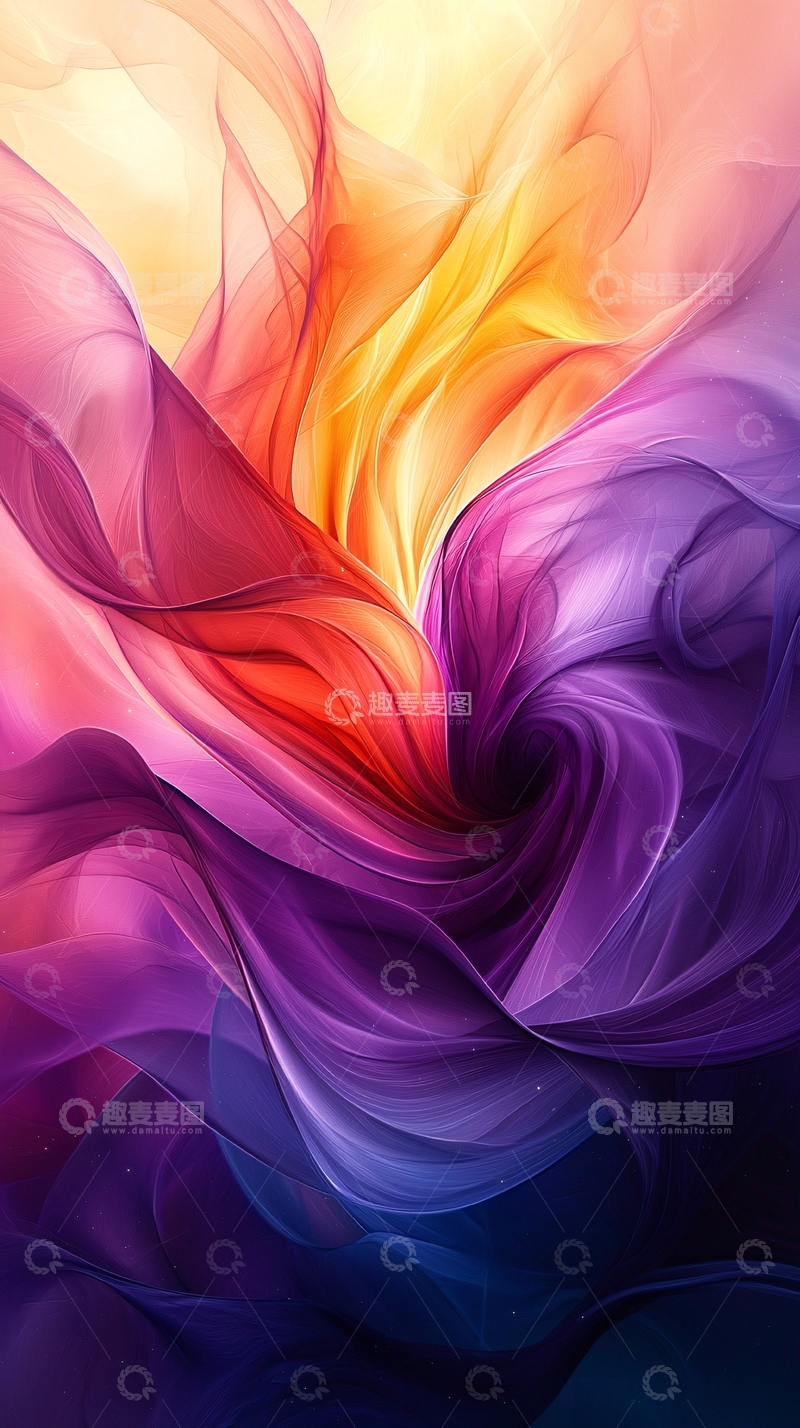 高清大图下载【趣麦麦图】色彩流动抽象艺术