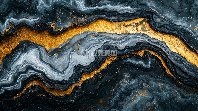 高清大图下载【趣麦麦图】黑色金色纹理