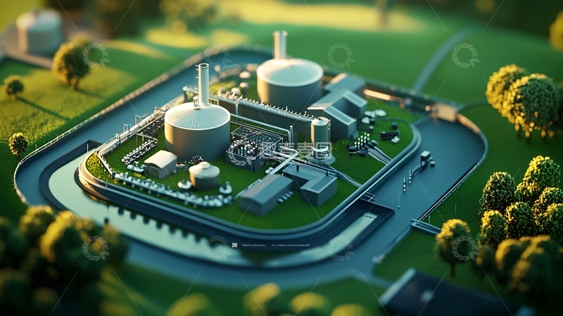 高清大图下载【趣麦麦图】绿色环保能源工厂