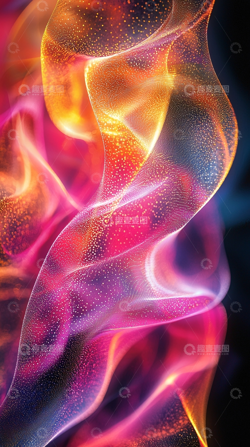 高清大图下载【趣麦麦图】梦幻色彩流体渐变