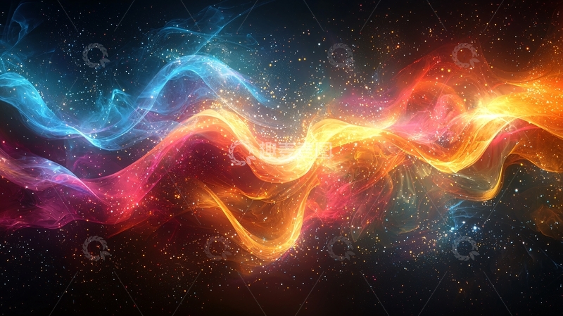 高清大图下载【趣麦麦图】绚丽多彩的抽象流体