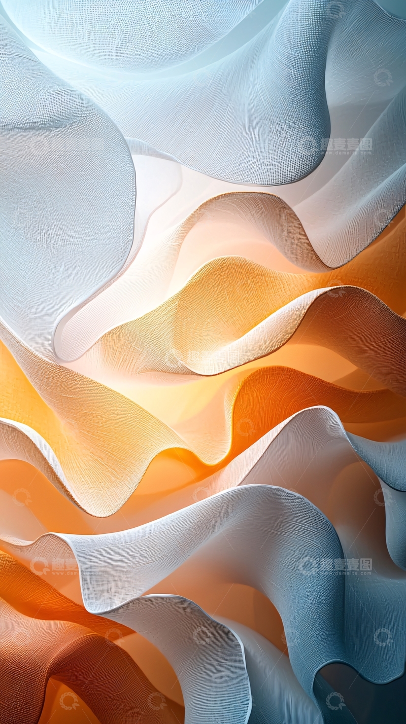 高清大图下载【趣麦麦图】柔和光线下的丝绸曲线