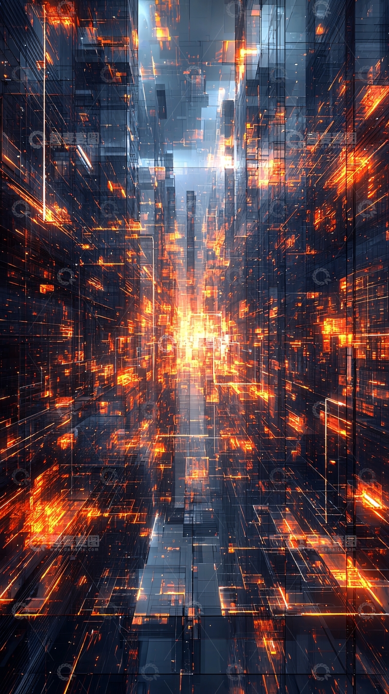 高清大图下载【趣麦麦图】科技感城市夜景