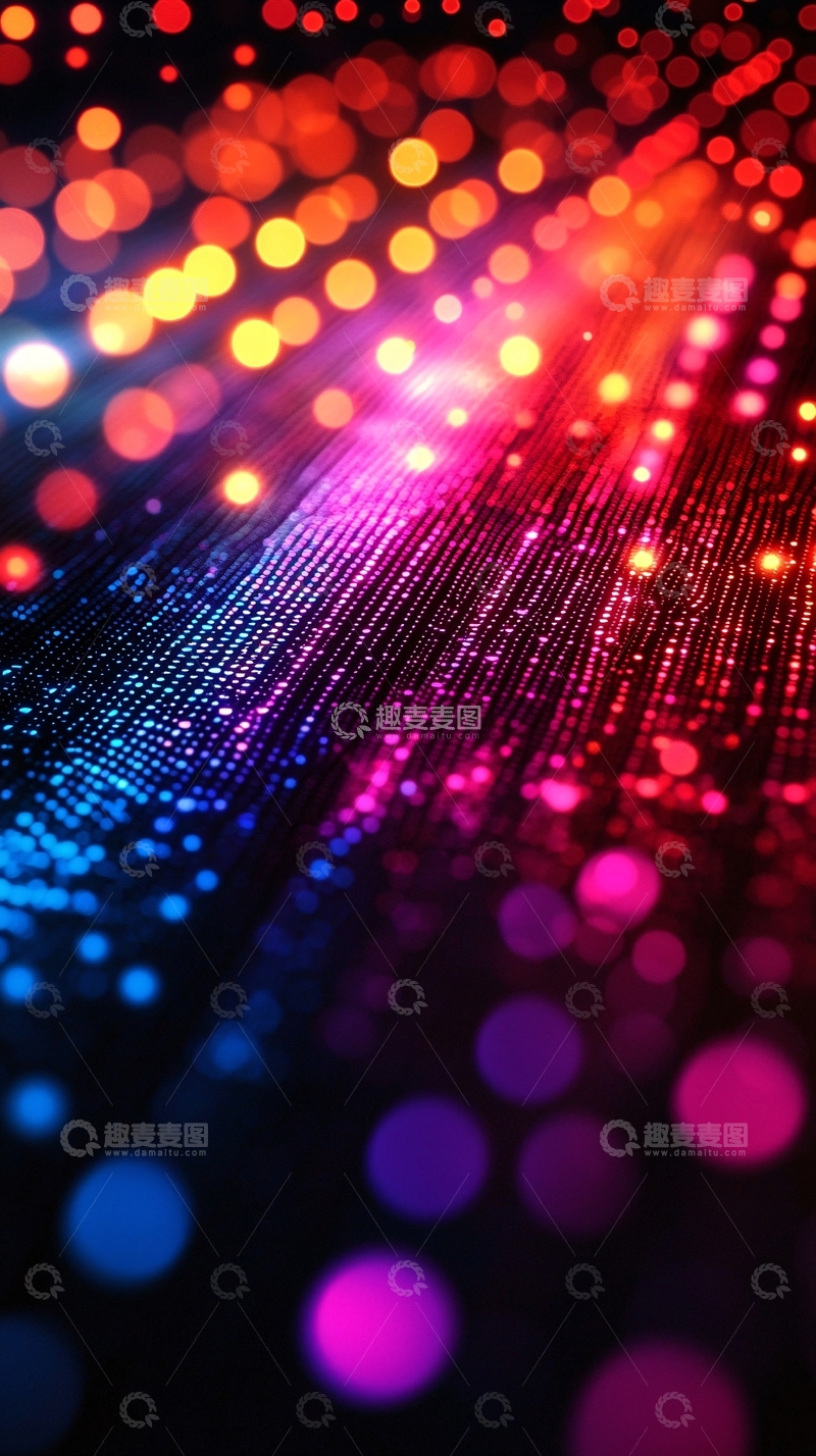 高清大图下载【趣麦麦图】炫彩斑斓的光点背景