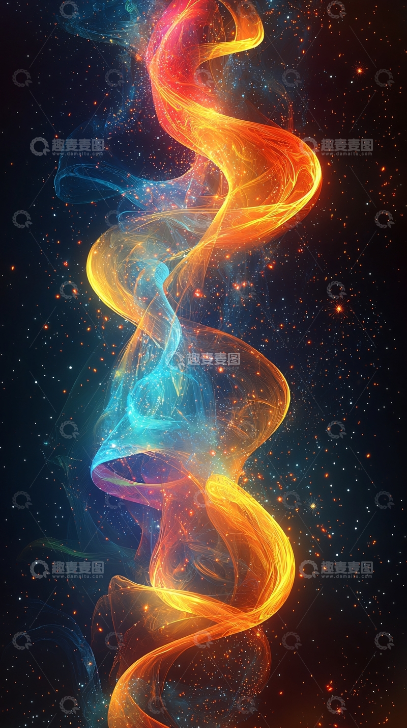 高清大图下载【趣麦麦图】彩色烟雾星光