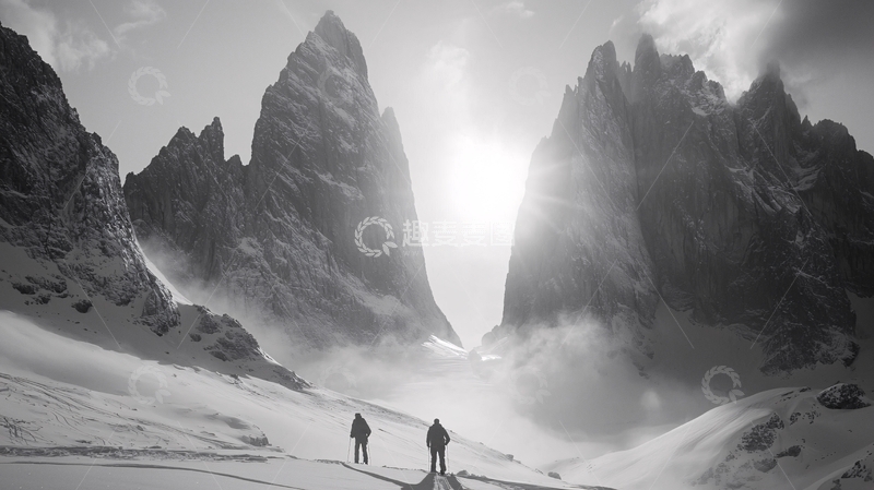 高清大图下载【趣麦麦图】黑白