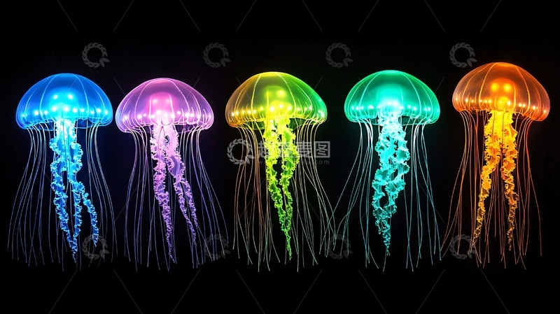 高清大图下载【趣麦麦图】彩色水母