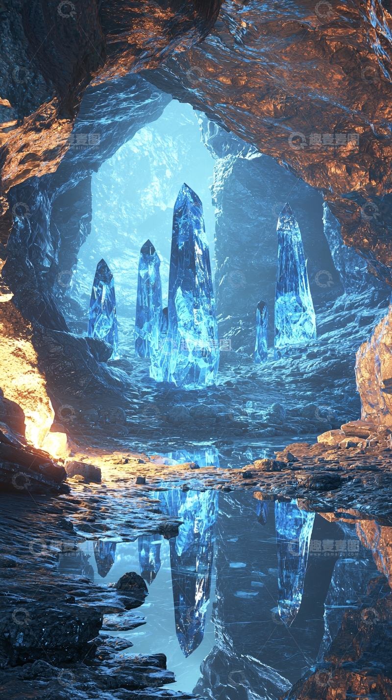 高清大图下载【趣麦麦图】冰晶洞穴