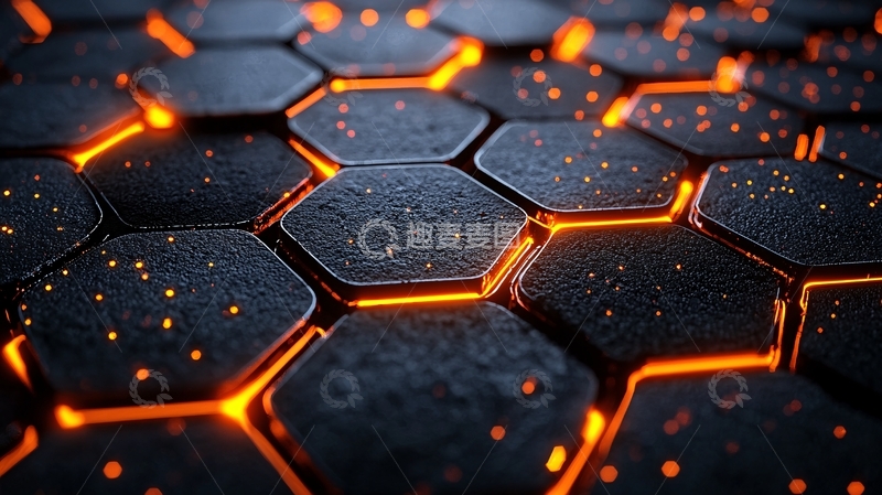 高清大图下载【趣麦麦图】科技感蜂窝