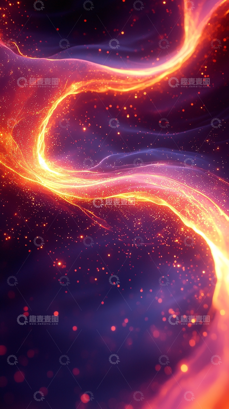 高清大图下载【趣麦麦图】火焰般的星云流淌