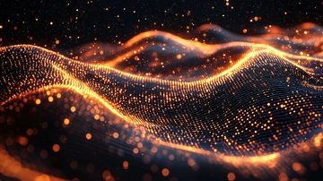 金色波浪数据流