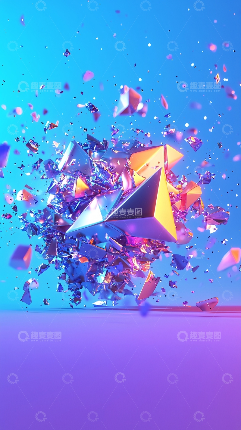 高清大图下载【趣麦麦图】抽象几何碎片