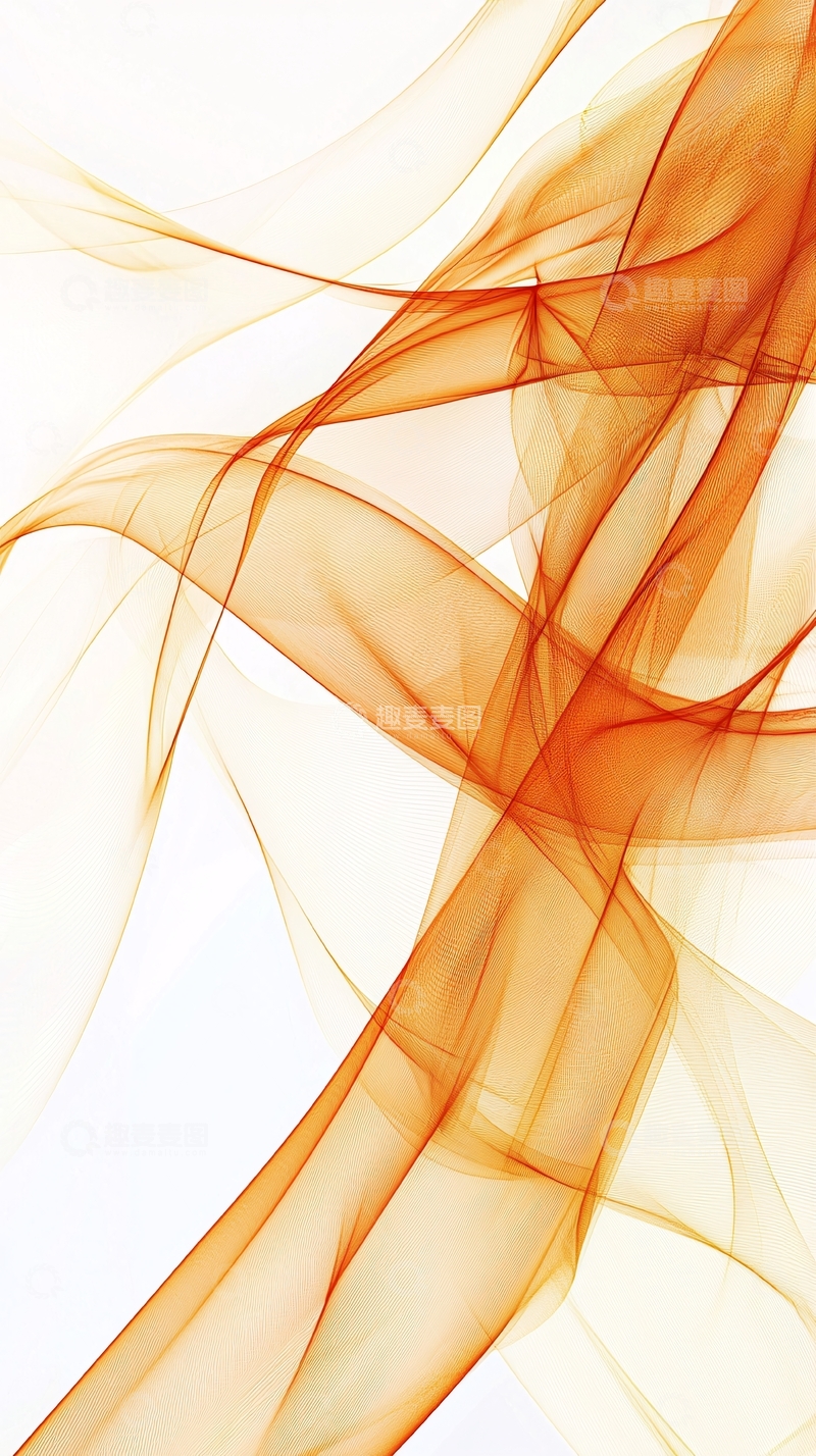 高清大图下载【趣麦麦图】抽象橙色线条