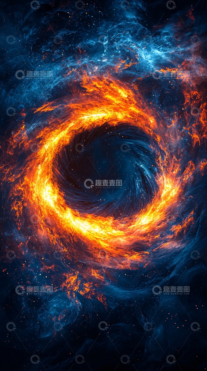高清大图下载【趣麦麦图】宇宙火焰漩涡