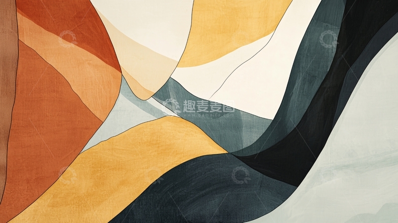 高清大图下载【趣麦麦图】抽象水彩画