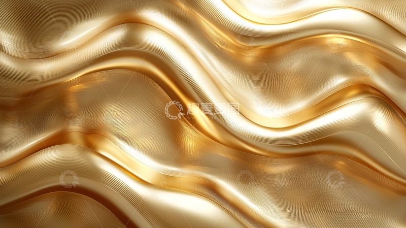 高清大图下载【趣麦麦图】金色流动金属质感