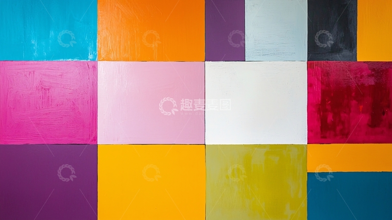 高清大图下载【趣麦麦图】彩色方块背景