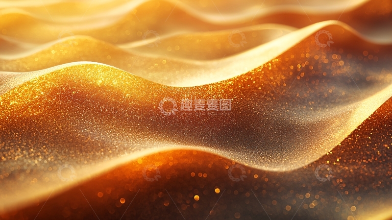 高清大图下载【趣麦麦图】金色波浪沙丘