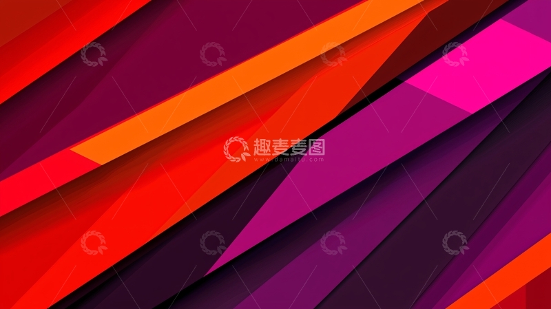 高清大图下载【趣麦麦图】红紫橙色斜线抽象背景