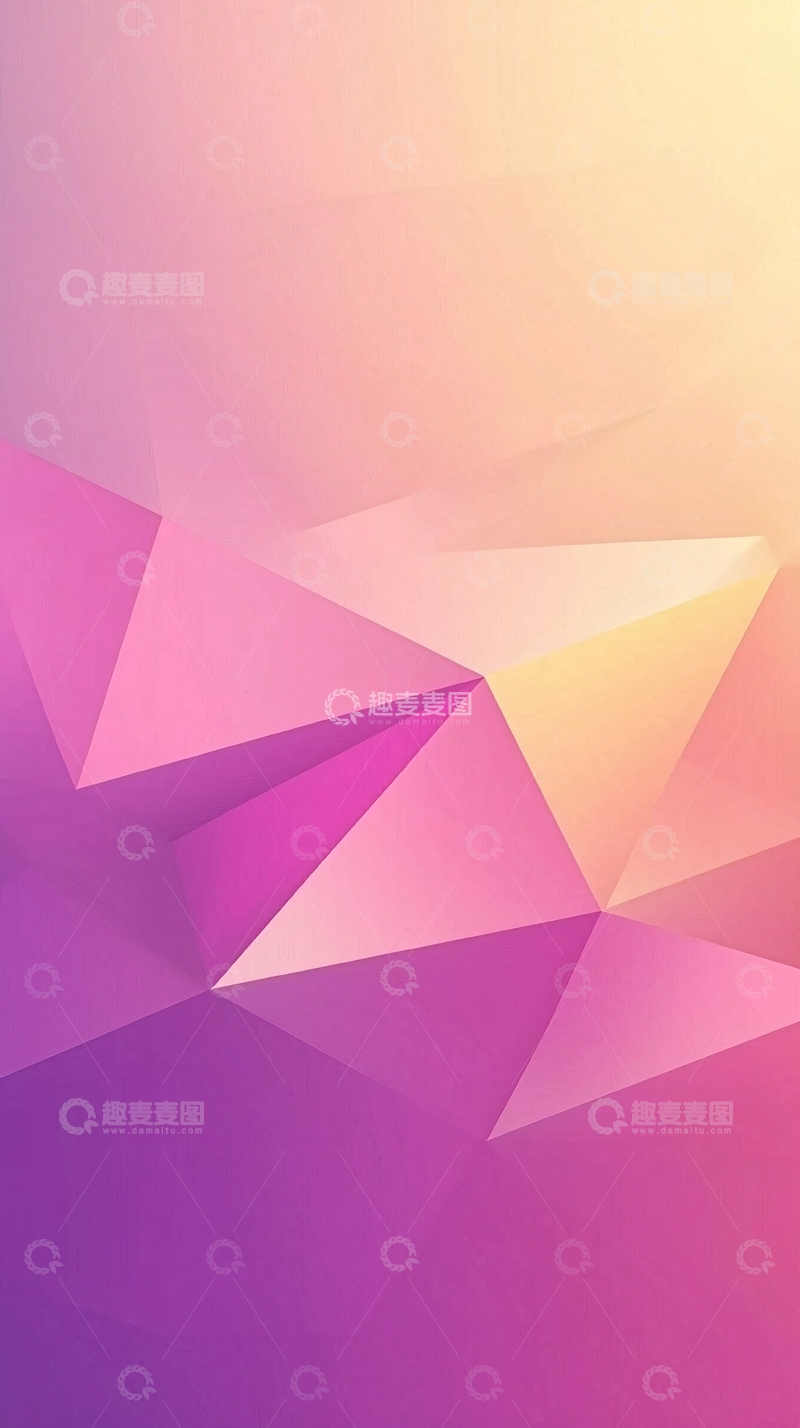 高清大图下载【趣麦麦图】粉色渐变几何背景
