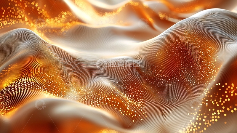 高清大图下载【趣麦麦图】金色丝绸质感