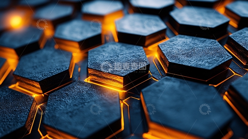 高清大图下载【趣麦麦图】科技感蜂窝结构