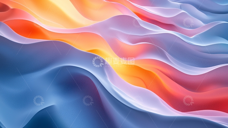 高清大图下载【趣麦麦图】流动的色彩光影