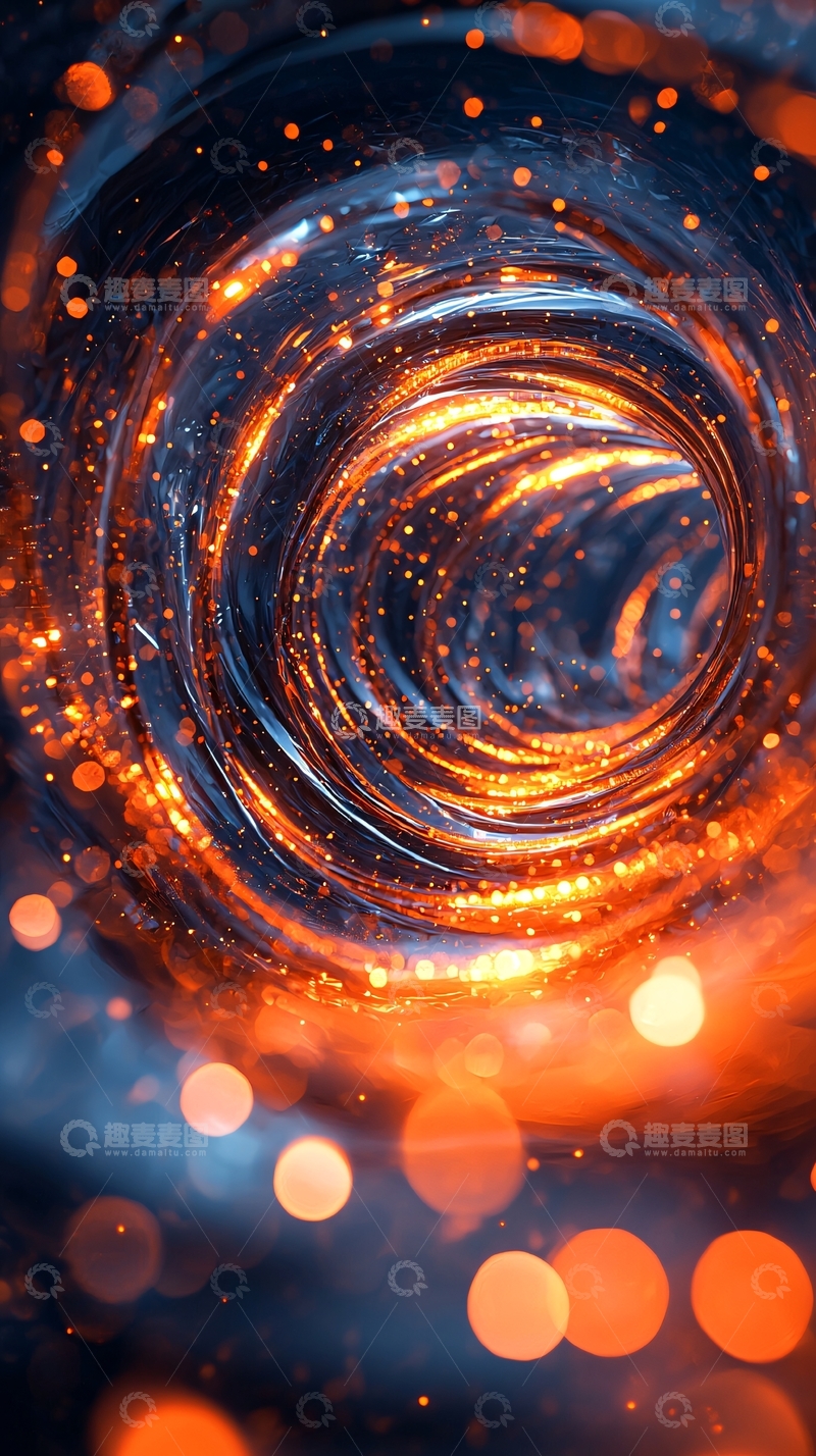 高清大图下载【趣麦麦图】旋转发光的隧道