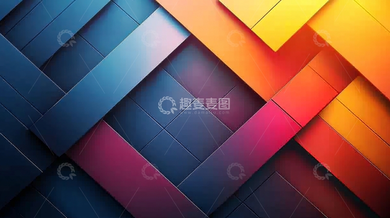 高清大图下载【趣麦麦图】抽象几何背景