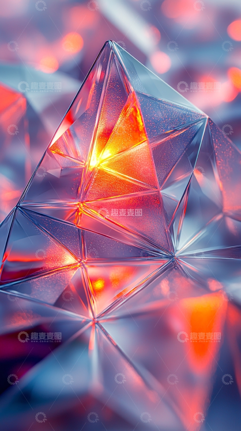 高清大图下载【趣麦麦图】光影晶体几何结构