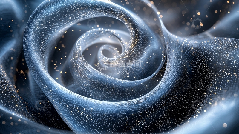 高清大图下载【趣麦麦图】蓝色漩涡星光背景