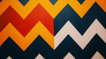 红黄蓝白几何图案