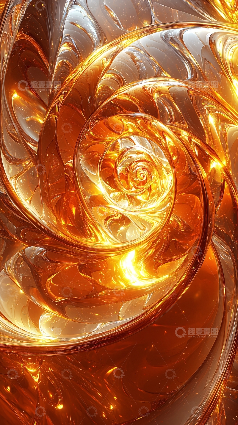 高清大图下载【趣麦麦图】金色螺旋