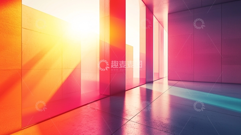 高清大图下载【趣麦麦图】光影走廊9