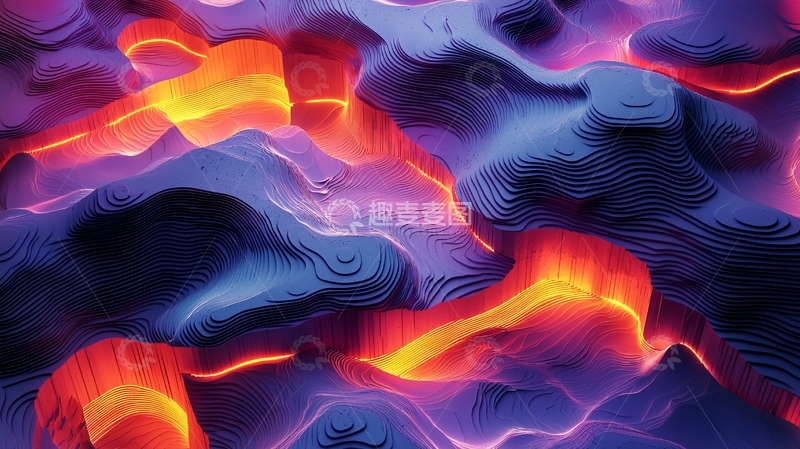 高清大图下载【趣麦麦图】抽象地形