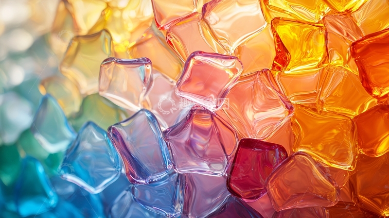 高清大图下载【趣麦麦图】彩色冰块堆叠