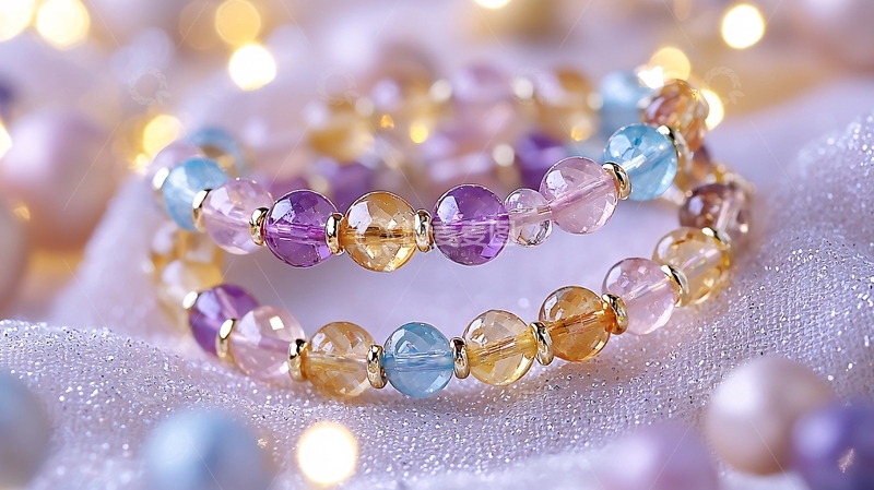 高清大图下载【趣麦麦图】彩色宝石手链